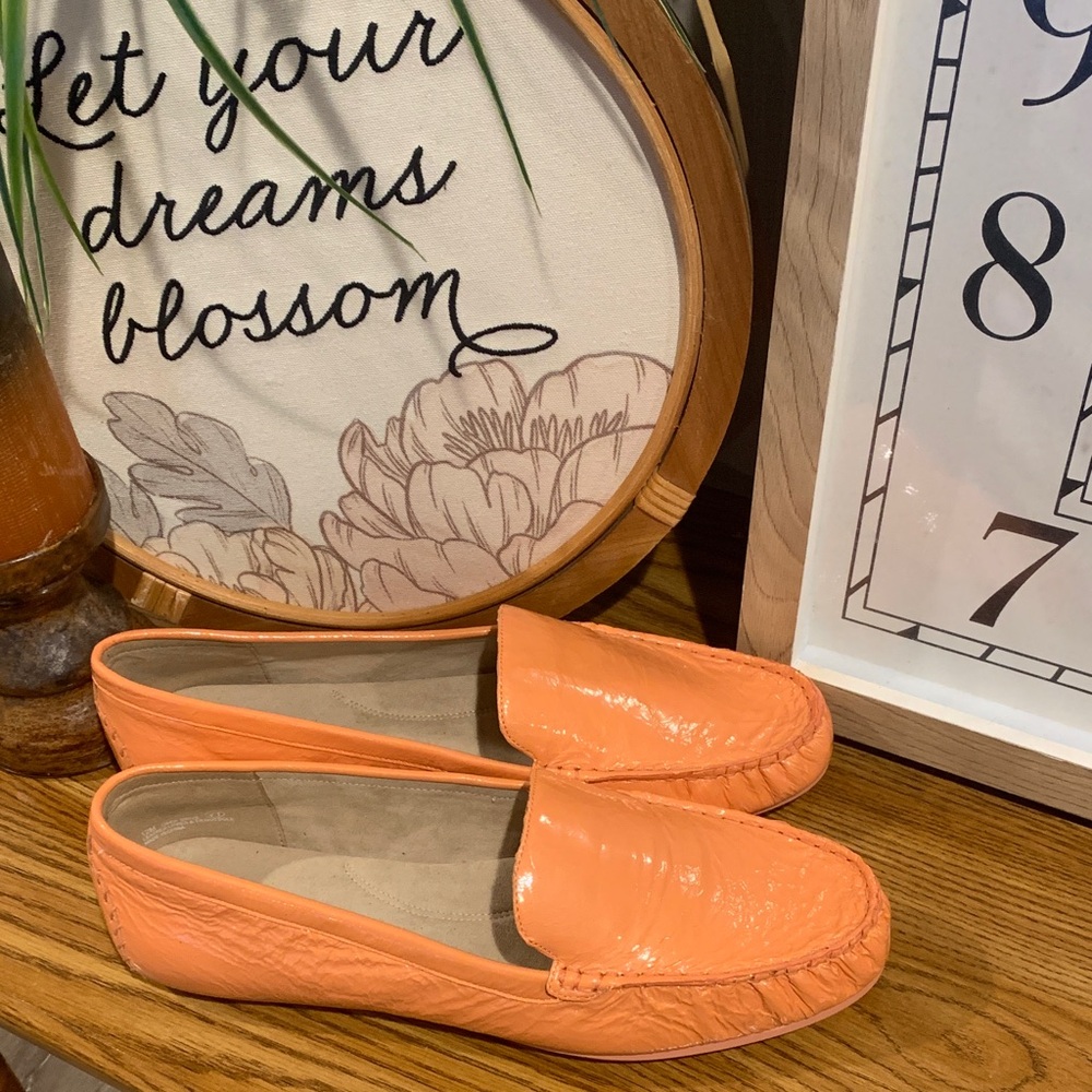 AEROSOLES Vibrant Orange Loafers